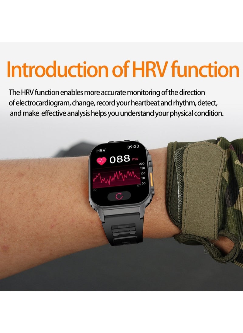 G41 Smart Bracelet with 2.01 Inch Display IP67 Waterproof Smartwatch with Bluetooth Calling Heart Rate Monitoring Non-Invasive Blood Glucose HRV and MET Tracking