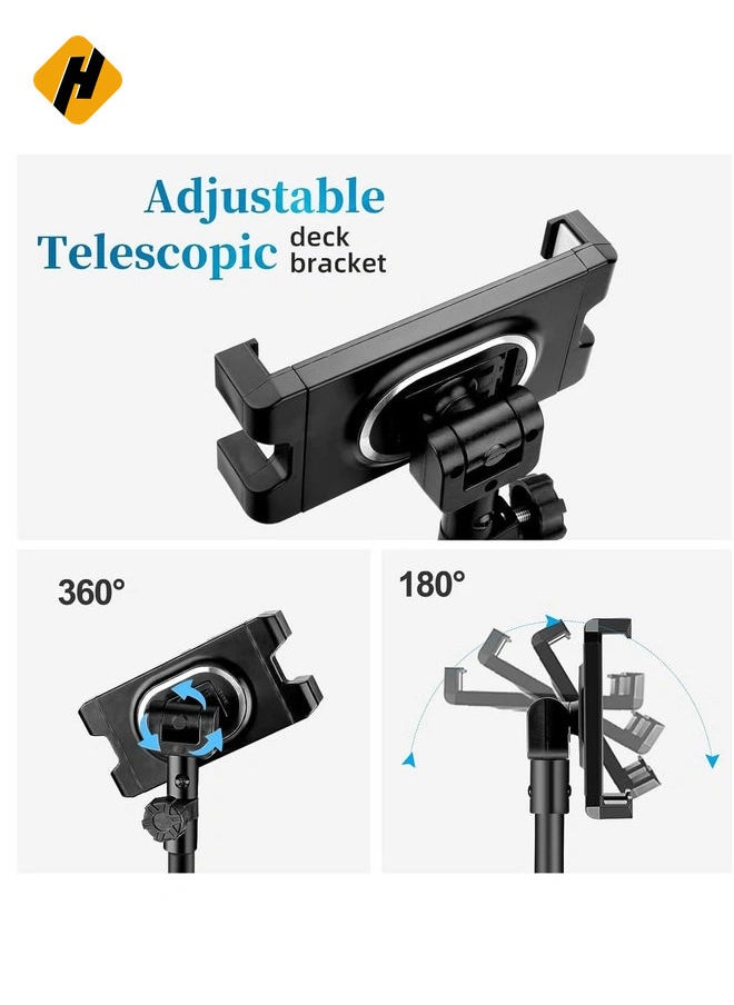 Tablet Stand Holder, iPad Tripod Floor Holder with Height Adjustable, 360 Rotating Cell Phone Stand for Video Recording, Compatible with iPad Pro, Mini, Air, iPhone and 4.7-13