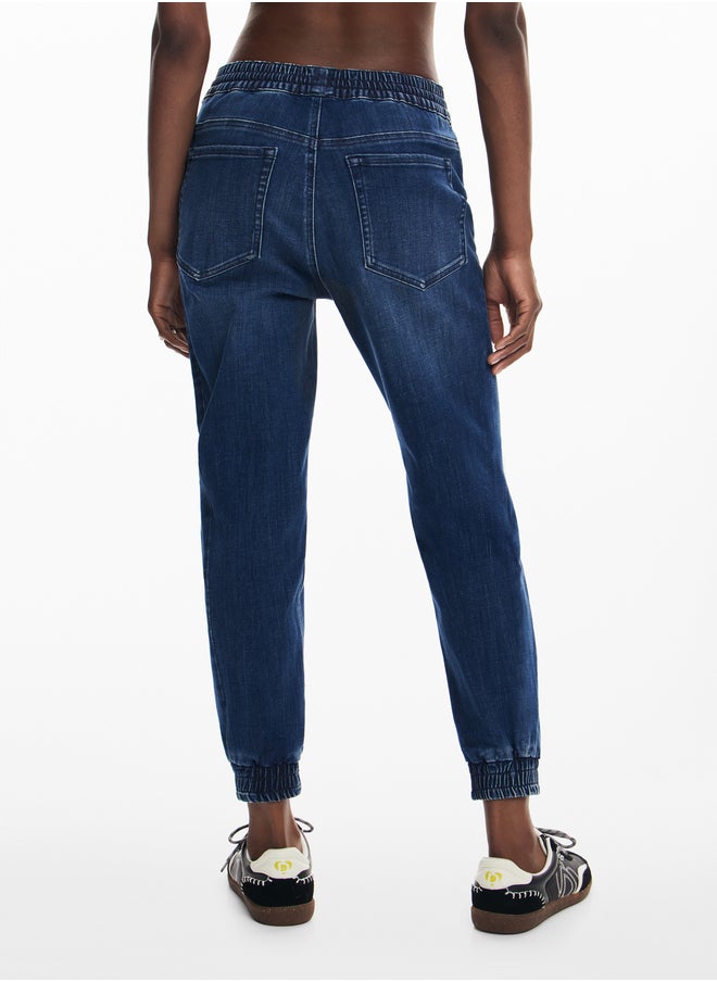 Woman Denim Denim Long Trouser