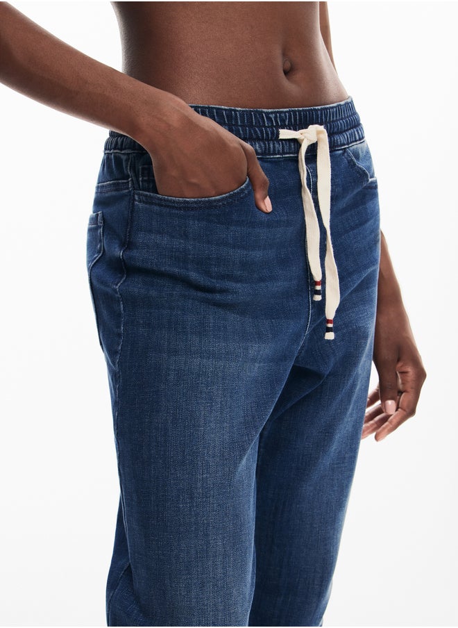 Woman Denim Denim Long Trouser