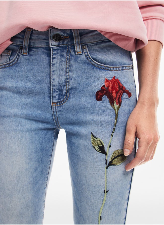 Pink Denim Pants