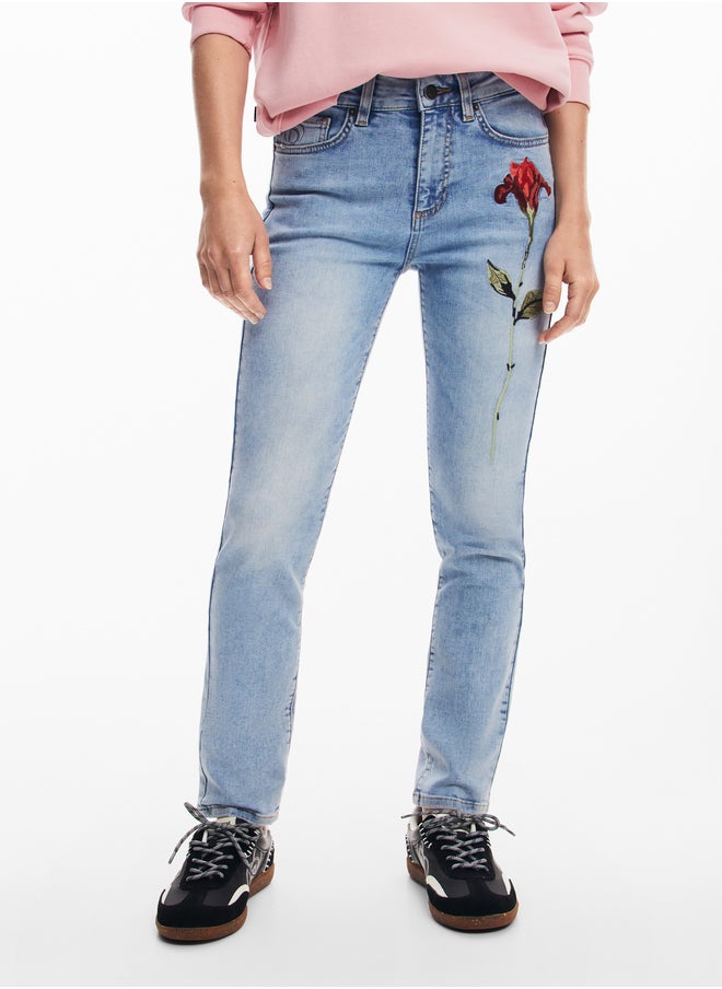 Pink Denim Pants