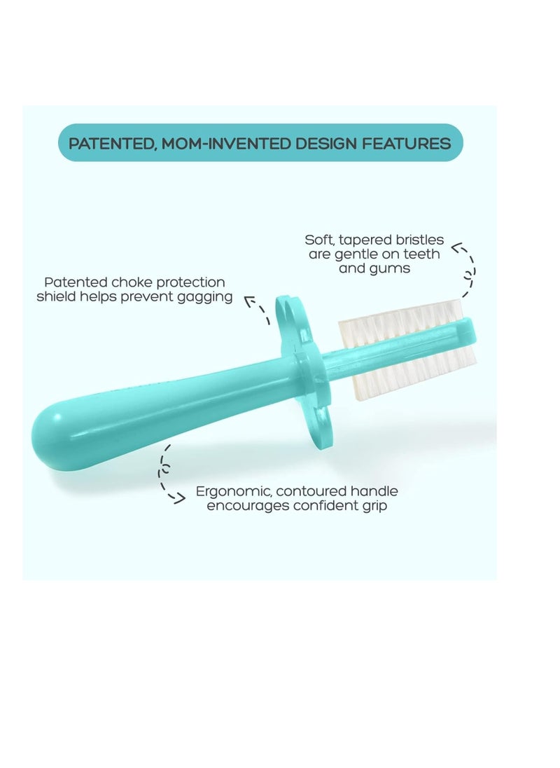 grabease Baby Toothbrush Finger, Infant Toothbrush, Toddler Toothbrush, Baby Finger Toothbrush, BPA-Free & Phthalate-Free, 1 Pack, Teal