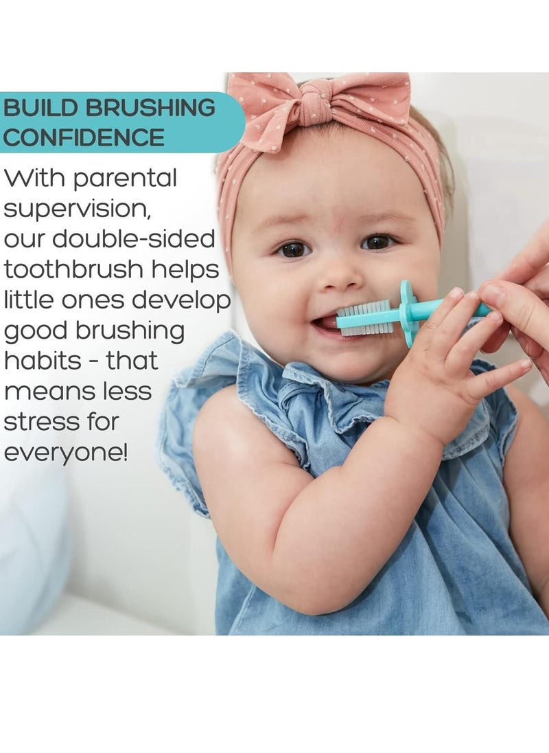 grabease Baby Toothbrush Finger, Infant Toothbrush, Toddler Toothbrush, Baby Finger Toothbrush, BPA-Free & Phthalate-Free, 1 Pack, Teal