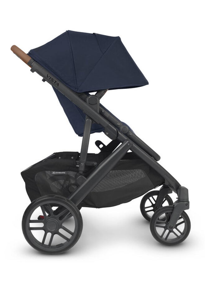 Vista V2 Convertible Stroller Noanavy With Carbon Frame And Saddle Leather Travel - Friendly Double Stroller With Upf 50+ Sunshade And Shock - Absorbing Suspension