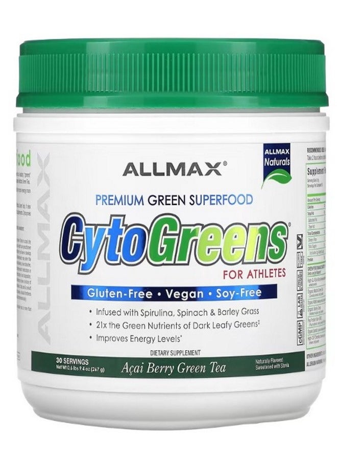 CytoGreens For Athletes Acai Berry Green Tea 0.6 lbs 267 g