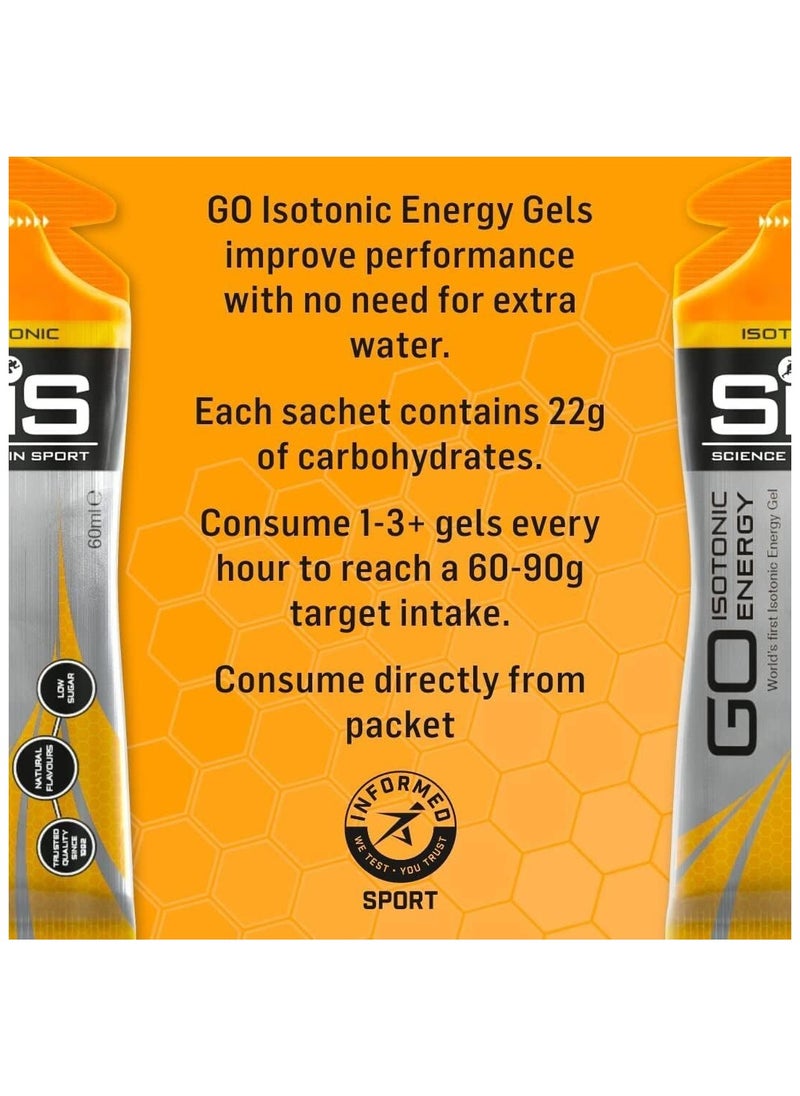 GO Isotonic Energy Gel - Blackcurrant, Trusted Quality Since 1992,Natural Flavours,Low suger,6 pack 60 ml