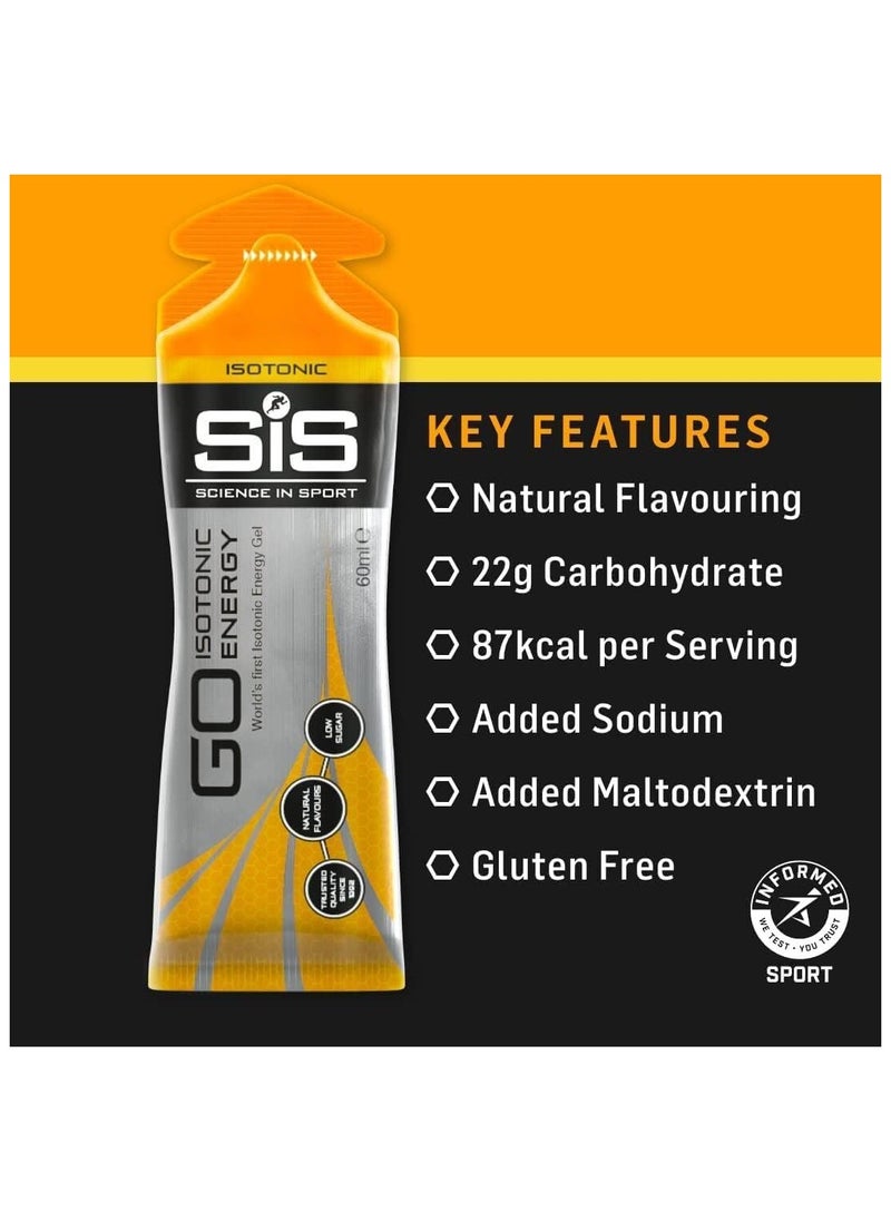 GO Isotonic Energy Gel - Blackcurrant, Trusted Quality Since 1992,Natural Flavours,Low suger,6 pack 60 ml