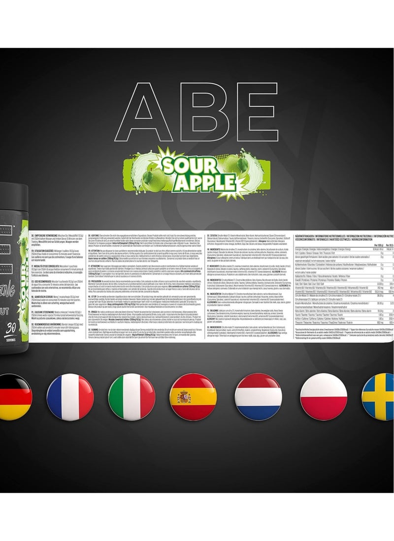 Abe Pre Workout 375G Sour Apple 30 Servings