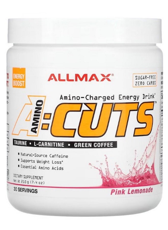 ACUTS AminoCharged Energy Drink Pink Lemonade 7.4 oz 210 g