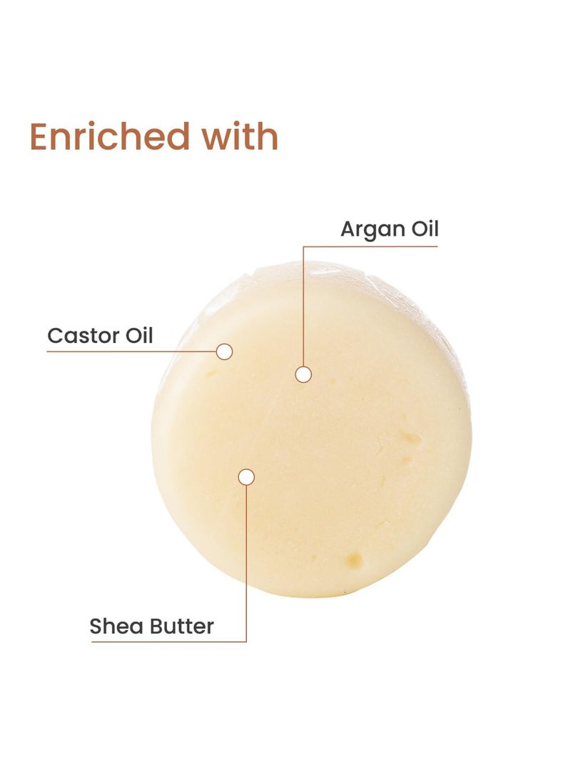 Earth Rhythm Argan Conditioner Bar, | Deep Conditions Hair, Balance Scalp pH levels, Prevent Dryness, Boost Shine, Certified Natural, Plastic Free - 80g
