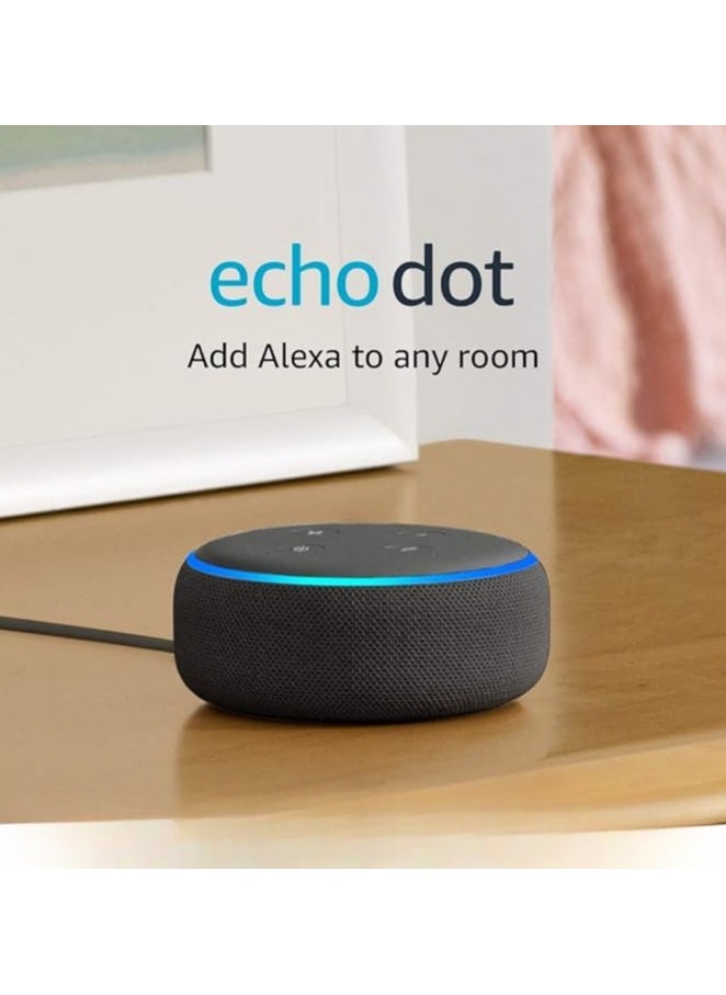 Smart Home Systems Echo Dot (3rd Gen) Smart Certified Restored with Alexa Support Carbon Black