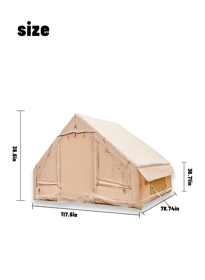 Inflatable Camping Tent Easy Setup 4 Season Glamping Tent with High Performance Inflatable Structure 4-6 Persons Waterproof Windproof Outdoor Self-Supporting blow up tent Air Tent portable house hiking fishing Tailgating