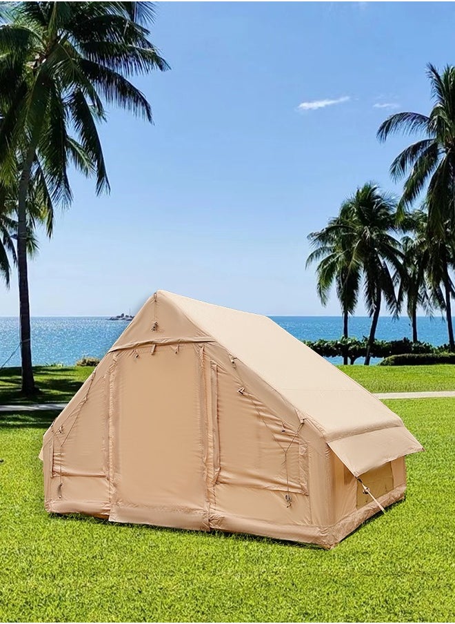 Inflatable Camping Tent Easy Setup 4 Season Glamping Tent with High Performance Inflatable Structure 4-6 Persons Waterproof Windproof Outdoor Self-Supporting blow up tent Air Tent portable house hiking fishing Tailgating