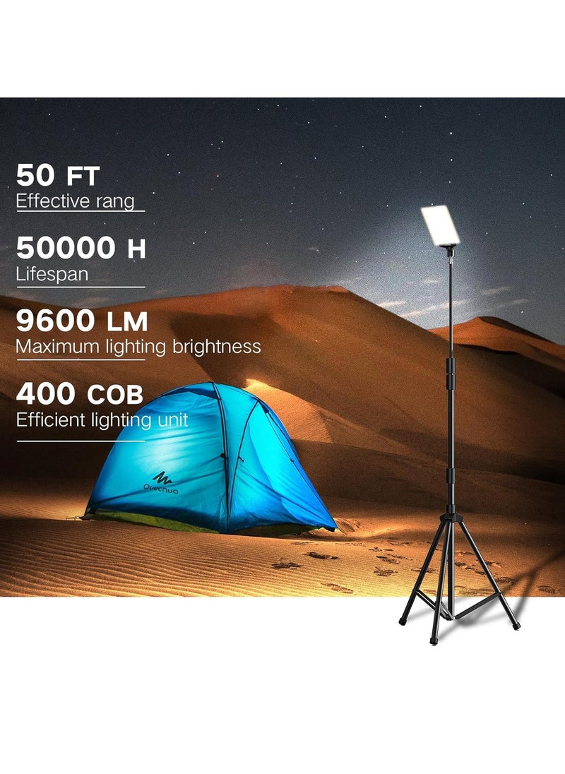 onpex Desert Camping Light 9600LM, New Telescopic Lamp with Fishing light Perfect for Outdoor Camping, Party, Street Stall, Any Outdoor Activities