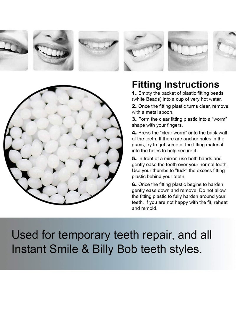 Billy Bob Replacement Thermal Adhesive Fitting Beads for Fake Teeth Package of 2