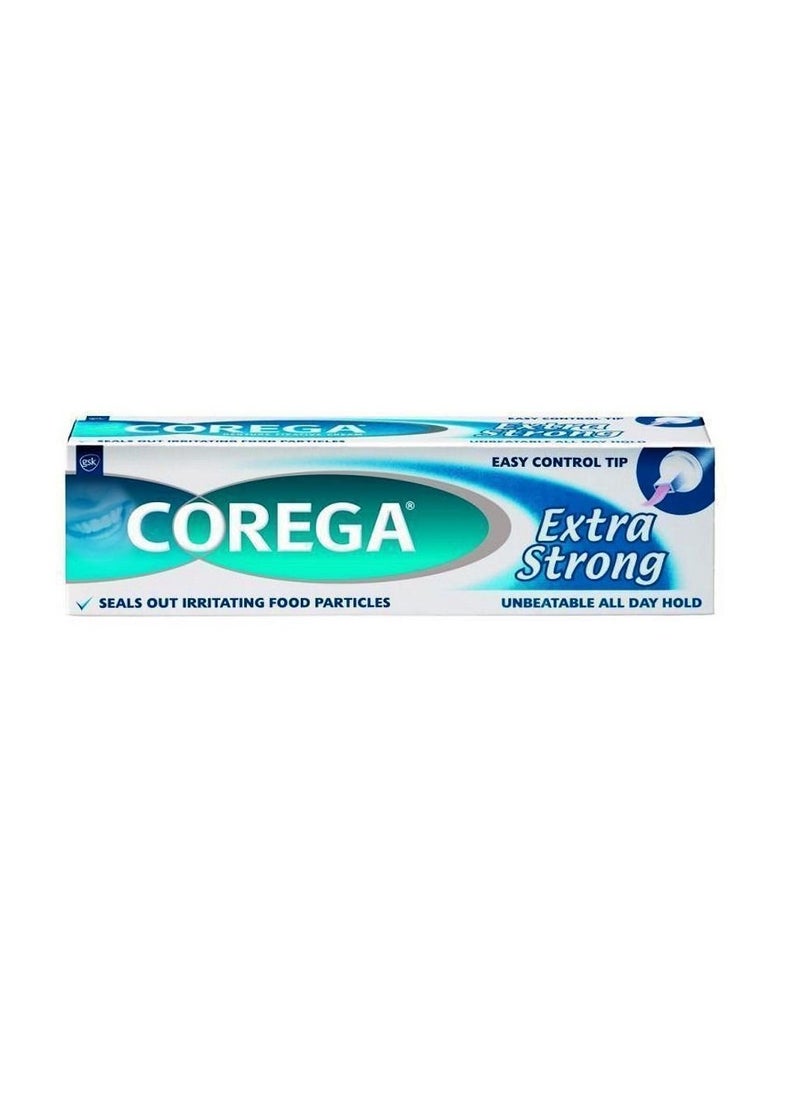 Corega Extra Strong - Denture Adhesive Cream - 40g