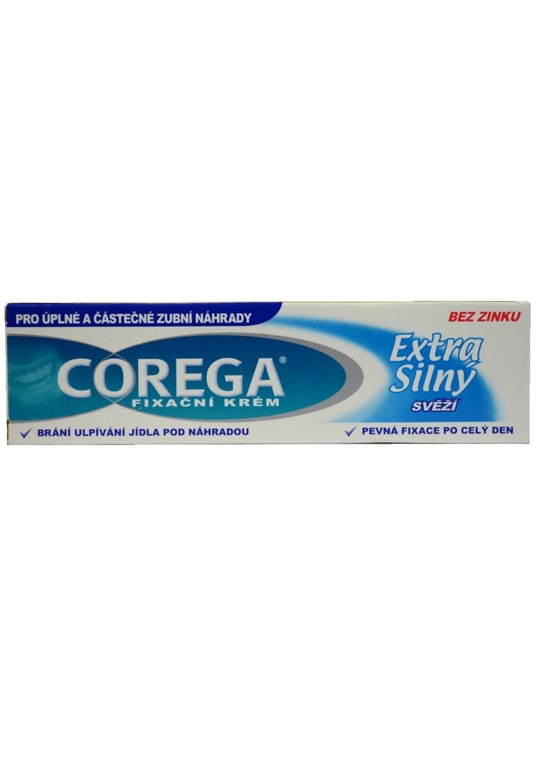 Corega Extra Strong - Denture Adhesive Cream - 40g