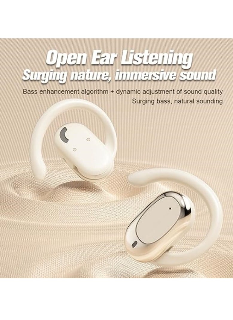 Out of Open Ear Headphones Over Ear Air Bone Conduction Earbuds Running Headphones Wireless Bluetooth Outer Outside Ear Earbuds Working Out Sports Cycling Gym Waterproof Ear Hook On Ear Headphones