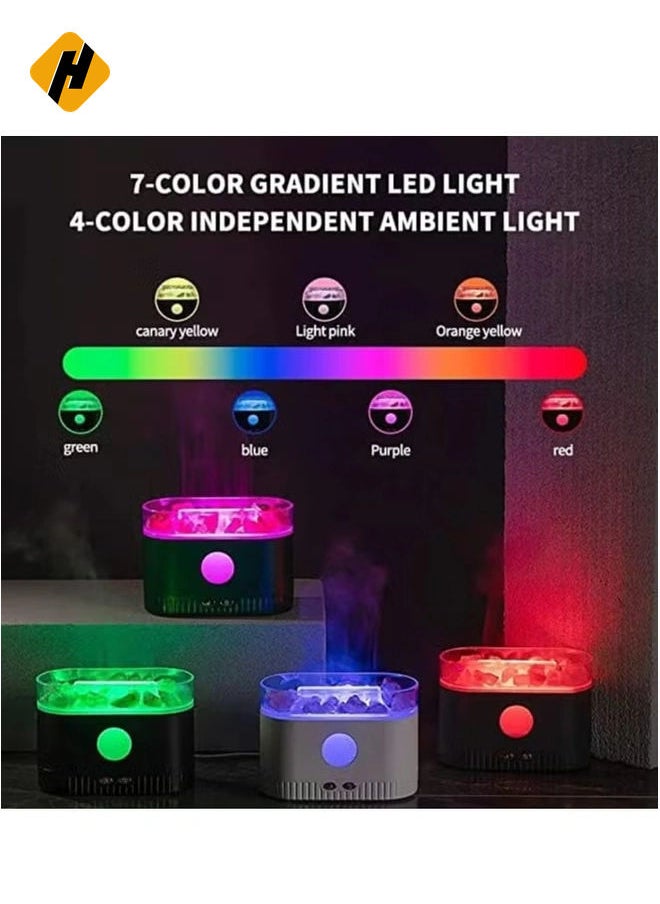Salt Lamp Essential Oil Diffuser with 7-Color LED Lights – Ultrasonic Humidifier & Aromatherapy Diffuser (200ML)