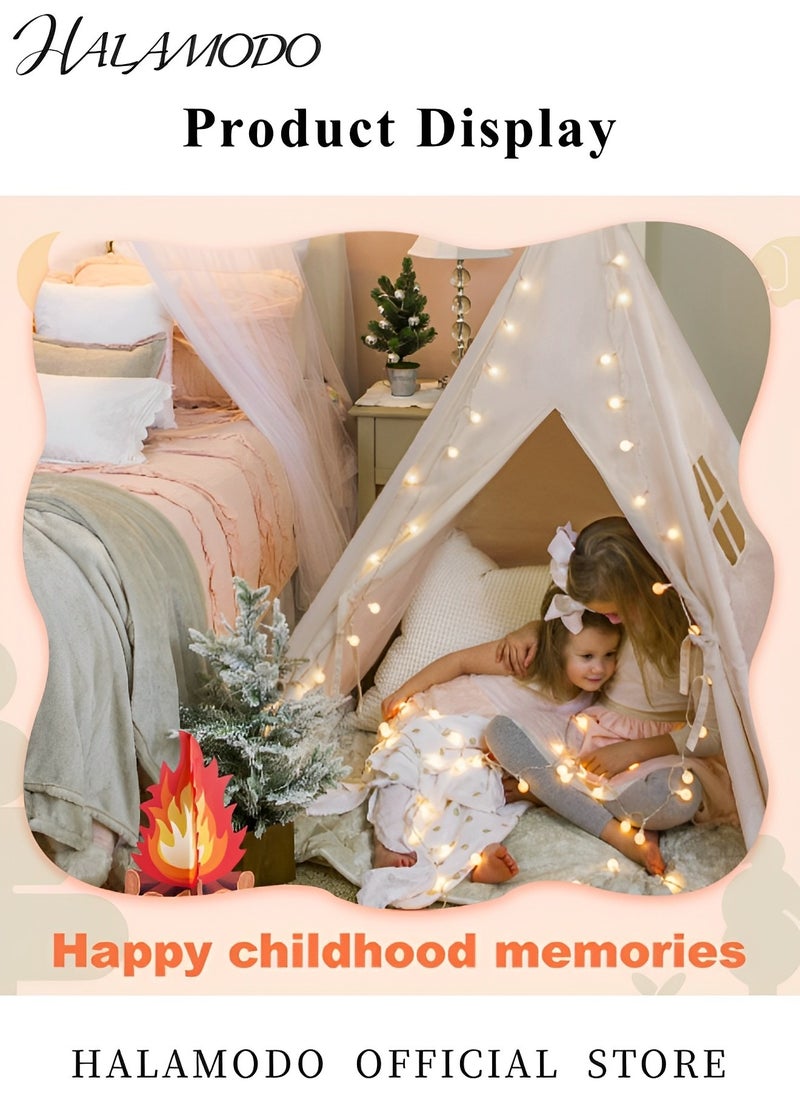 Teepee Tent for Kids Foldable Play Tent Washable Toys House Quality Teepee Tent Indoor Outdoor Play Tent for Toddlers & Girls & Boys