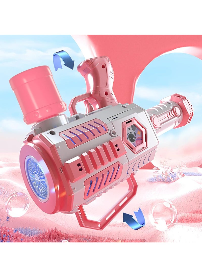 Bubble Gun Automatic Electric Bubble Machine Children Handheld Bubble Maker Summer Portable Outdoor Toy LED Light Party Weeding Children Toy Boy Girl Gift Birthday