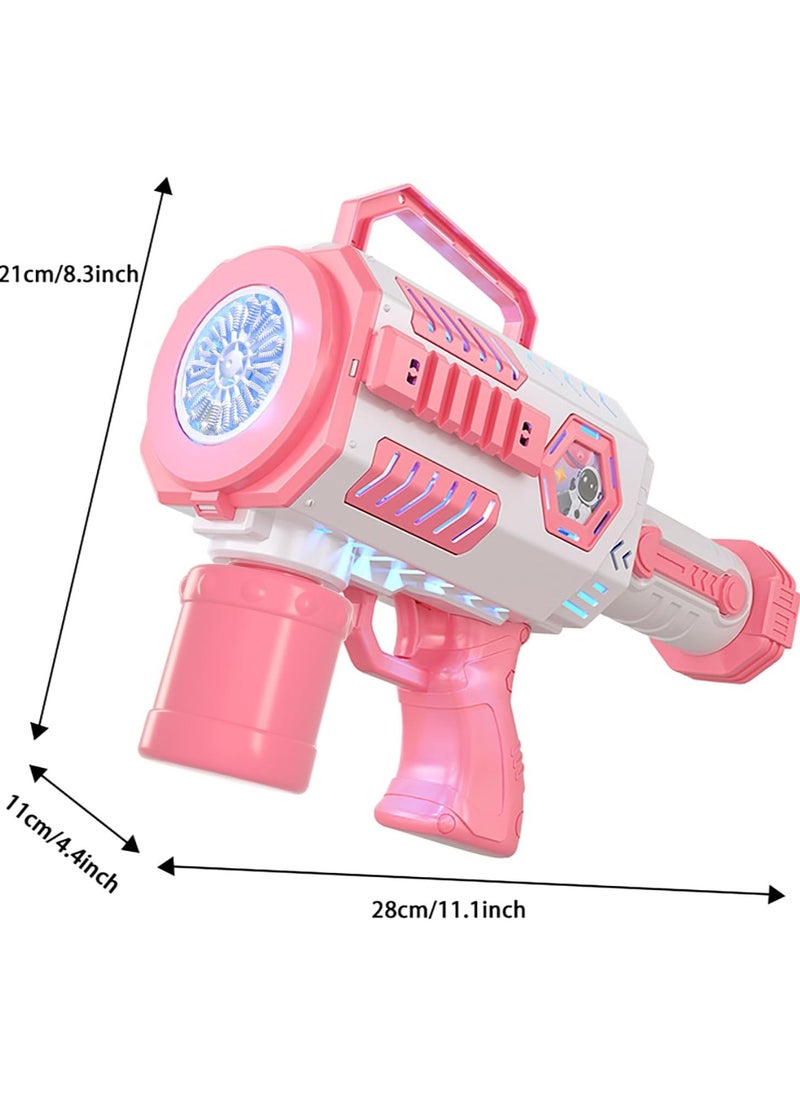 Bubble Gun Automatic Electric Bubble Machine Children Handheld Bubble Maker Summer Portable Outdoor Toy LED Light Party Weeding Children Toy Boy Girl Gift Birthday