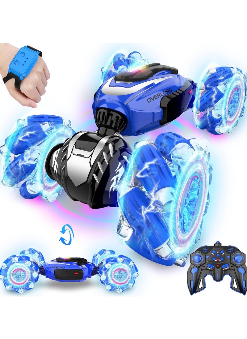 Remote Control Car, Gesture Sensing RC Stunt Car, 4 WD Transform Off Road for Rotating, 2.4Ghz Hand Controlled Remote Control Twister Cars, RC Cars for Kids Boys Girls Toy Gift