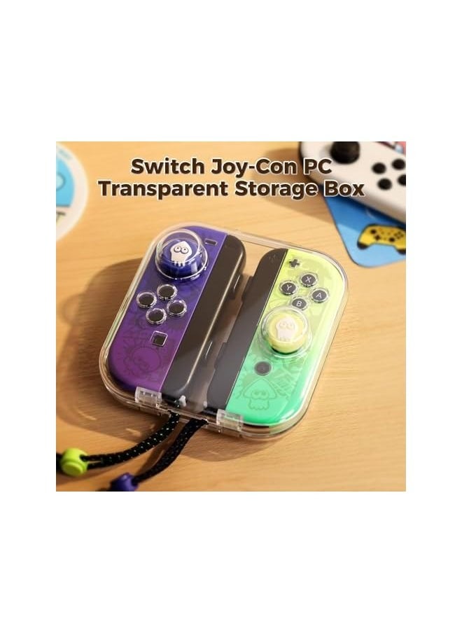 Case for Nintendo Switch & Switch OLED Joy Con, Portable Dust-Proof Protective Box Compatible with Nintendo Switch/OLED Joy-Con, Joy-con Travel Case with Magnetic Closure