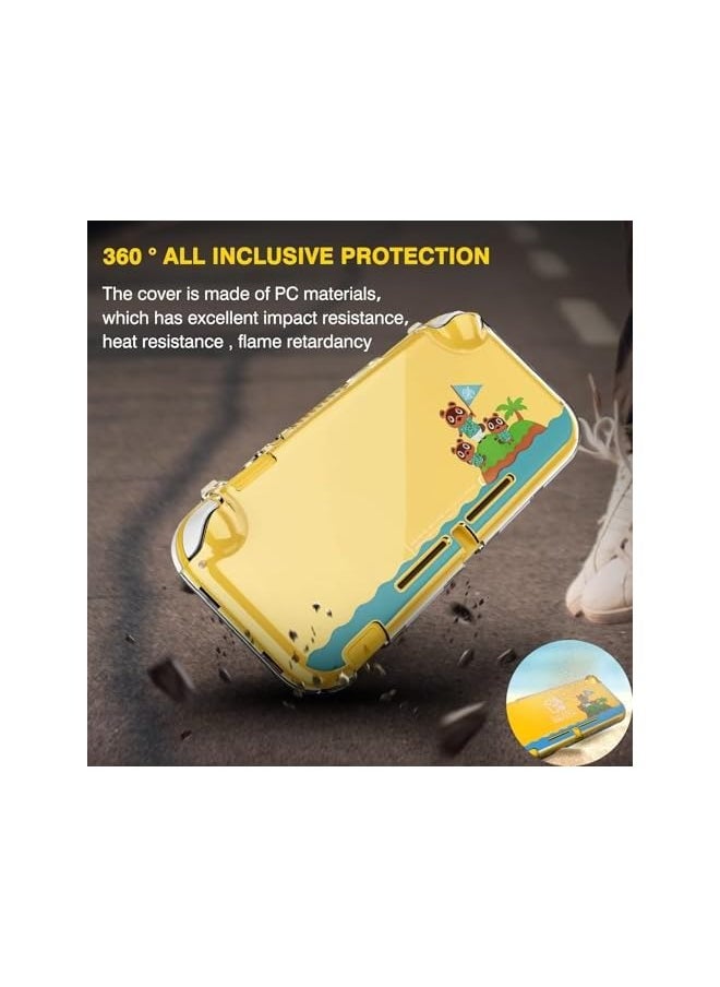 Case Compatible with Switch Lite -Clear Hard PC Case, Shock and Scratch Resistant, Compatible Case Accessories for Switch Lite and Joycon Controller (Cute Bear)