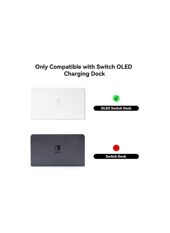 Anti Scratch Switch OLED Dock Cover- Soft Silicone Faceplate Sleeve Pad for Switch OLED Dock- DIY Replacement Shell Compatible with Switch OLED Dock