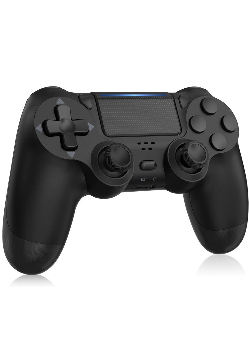 PS4 Controller Wireless, with Vibration Feedback, Motion Sensing, Touchpad, Light Bar, Share, Speaker, 3.5mm Headphone Jack (Black)
