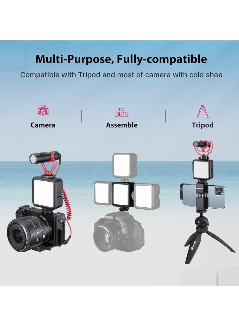 VIJIM Video Light Colour temperature LED Camera lighting for photography with Cold Shoe Softer Portable Light Ajustable Brightness,Rechargeable with 3000mAh Battery VL81