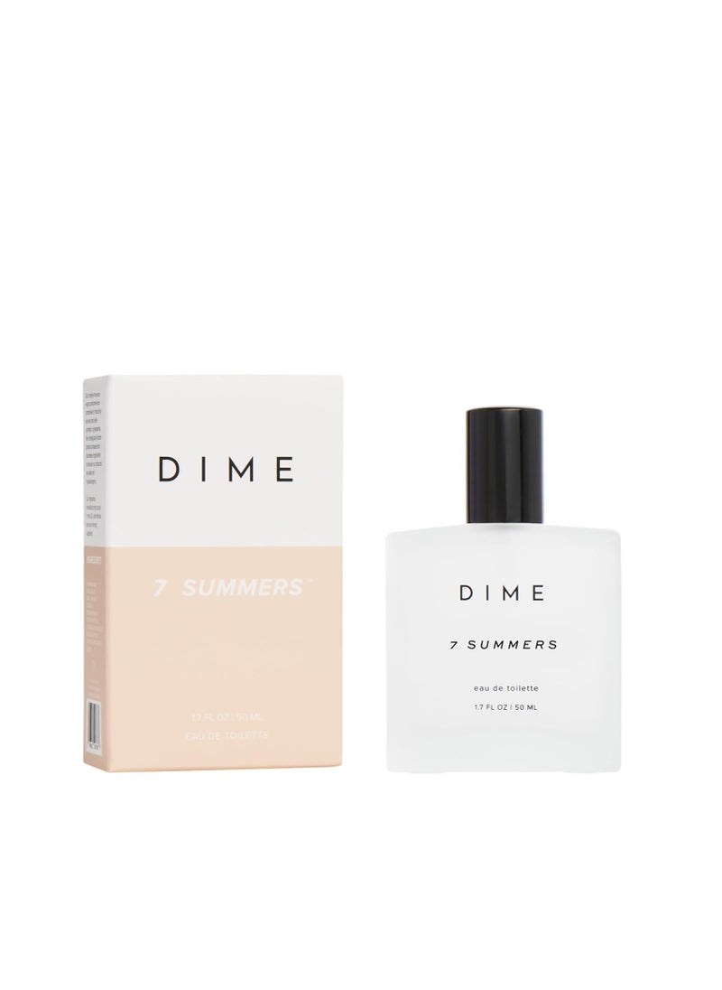 DIME Beauty Perfume 7 Summers, Sweet Floral Scent, Hypoallergenic, Clean Perfume, Eau de Toilette For Women, 1.7 oz / 50 ml