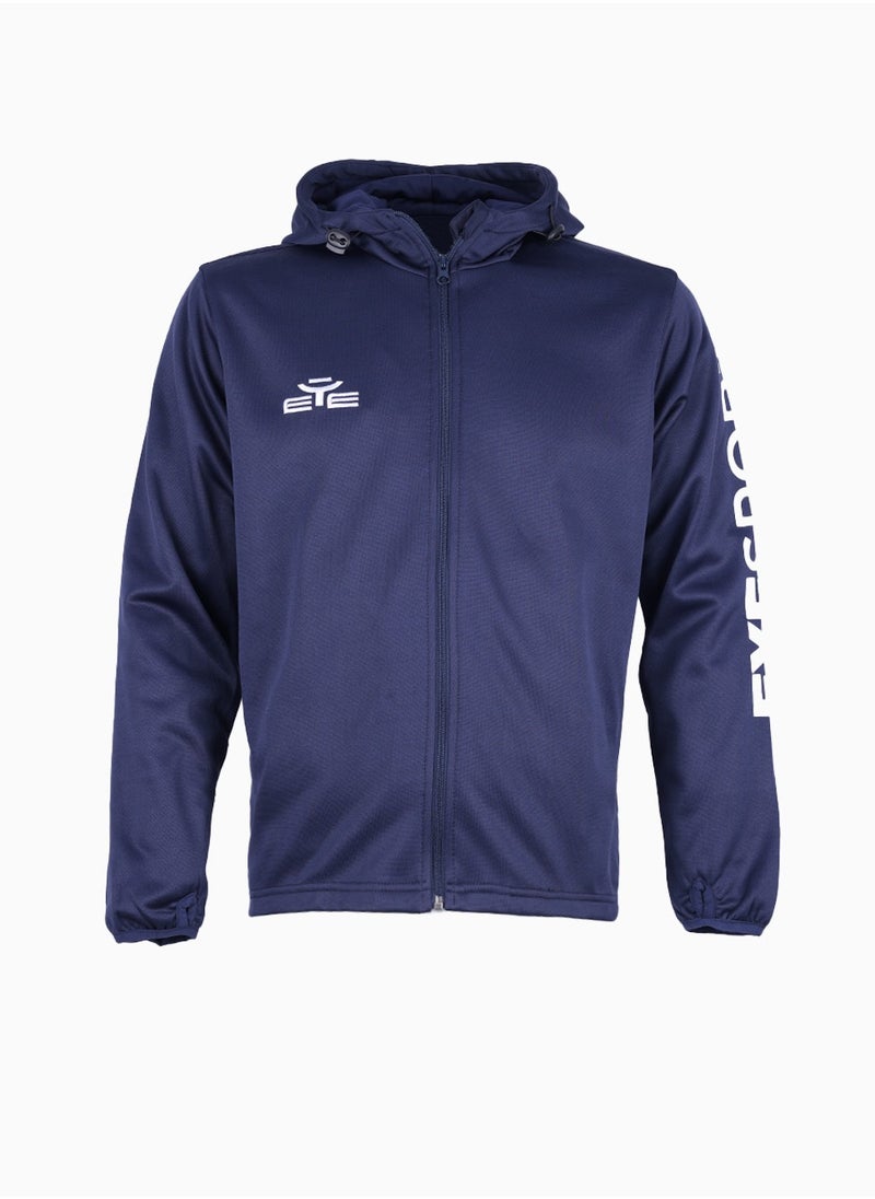 Men's Close Training Hoodie with Fleece Lining - Navy Blue