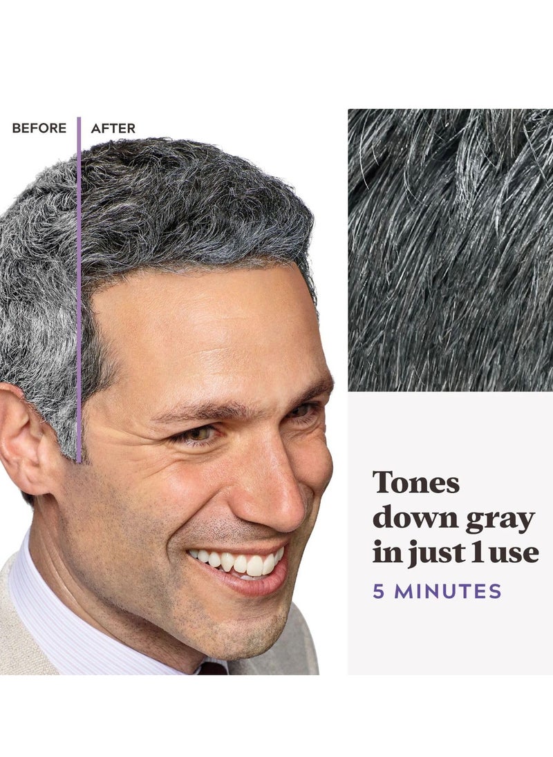 Touch of Gray Mens Hair Color Kit with Comb Applicator for Easy Application Great for a Salt and Pepper Look Black T 55 Pack of 1