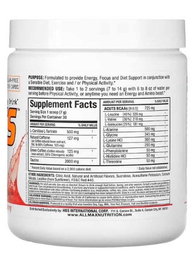 ACUTS AminoCharged Energy Drink Goji Berry 7.4 oz 210 g