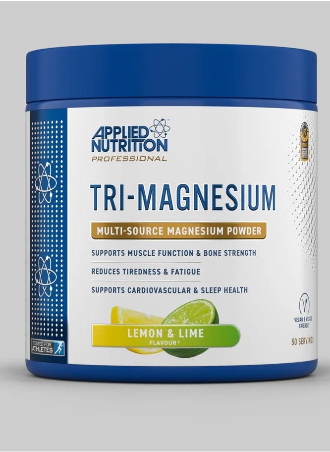 Applied Nutrition Tri-Magnesium, Lemon & Lime Flavor, 200g