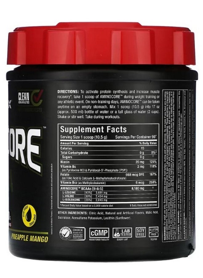 AMINOCORE BCAA Pineapple Mango 2.1 lbs 945 g