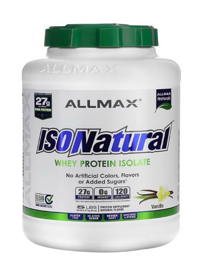 IsoNatural Whey Protein Isolate Vanilla 5 lbs 2.27 kg