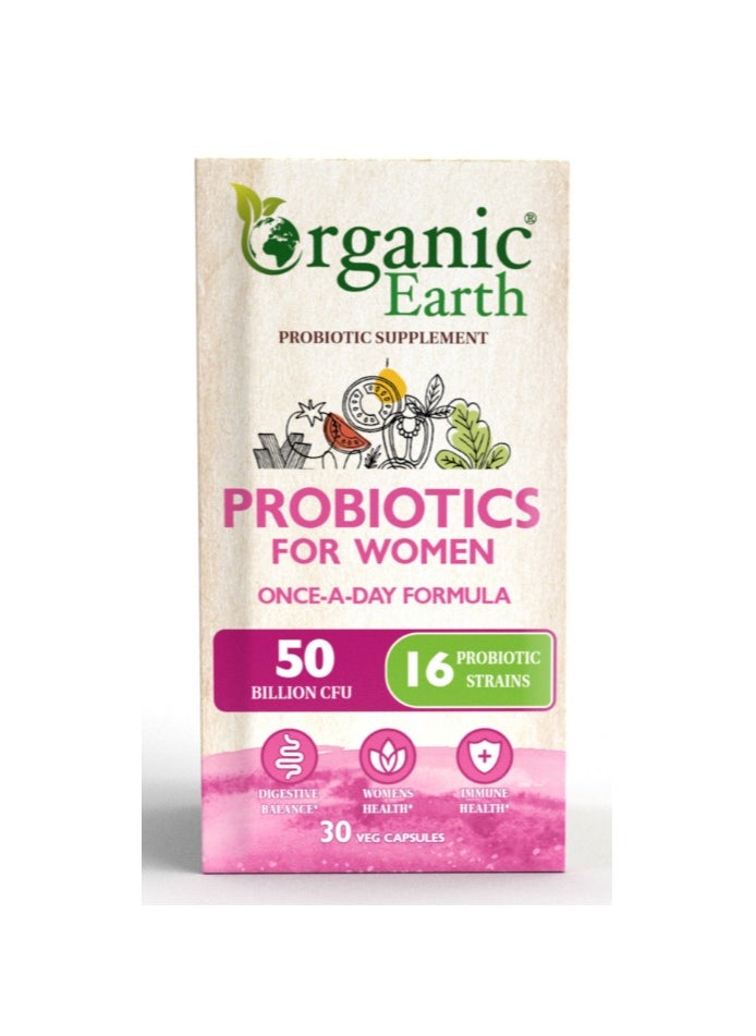 Organic Earth Probiotics For Women Cap 30s