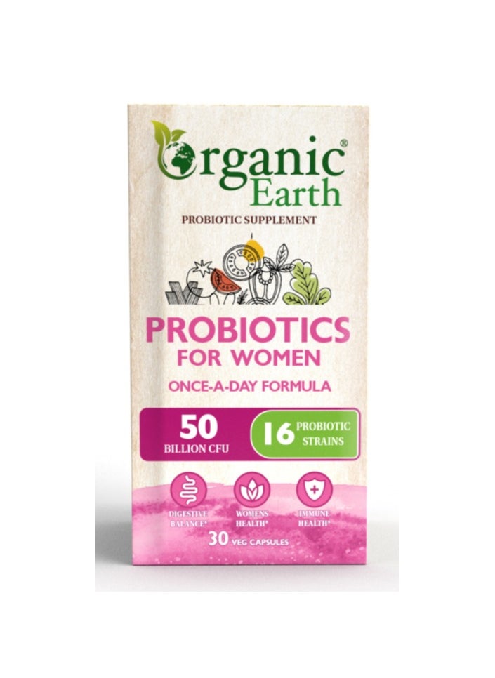 Organic Earth Probiotics For Women Cap 30s