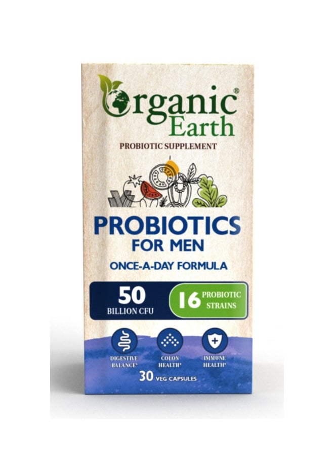 Organic Earth Probiotics For Men Cap 30s