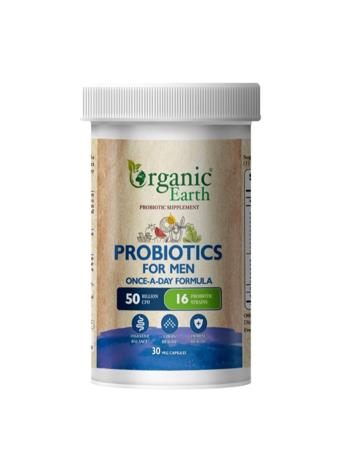 Organic Earth Probiotics For Men Cap 30s