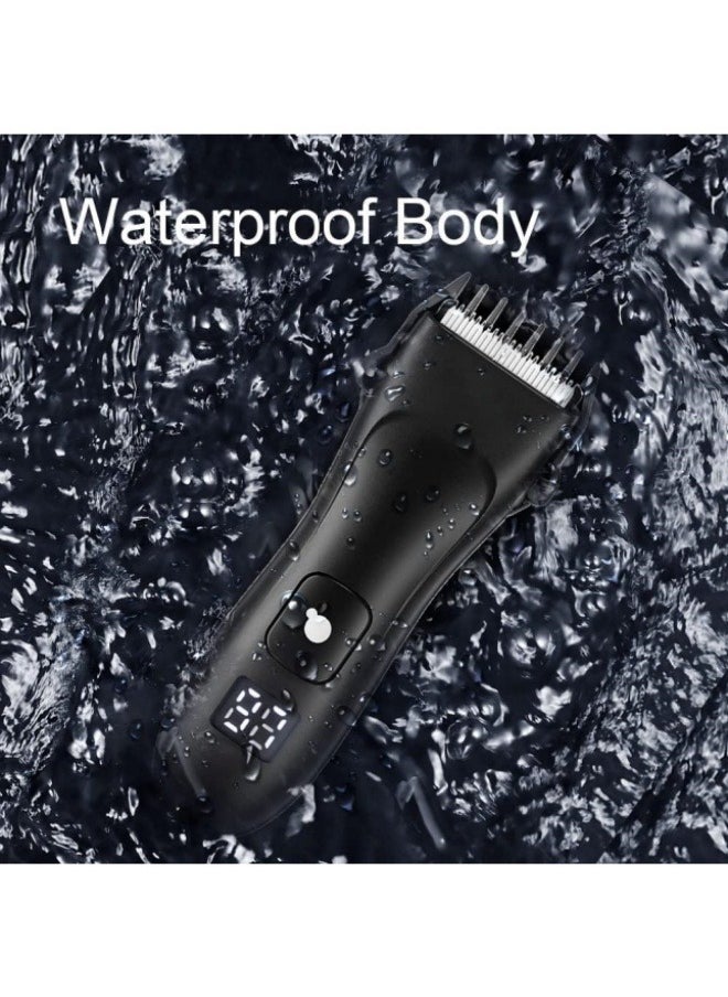 Body Trimmer for Men,Groin and Body Grooming,Electric Ball Trimmer Pubic Trimmer,Showerproof Wet/Dry Body Shaver Groomer for Sensitive Areas