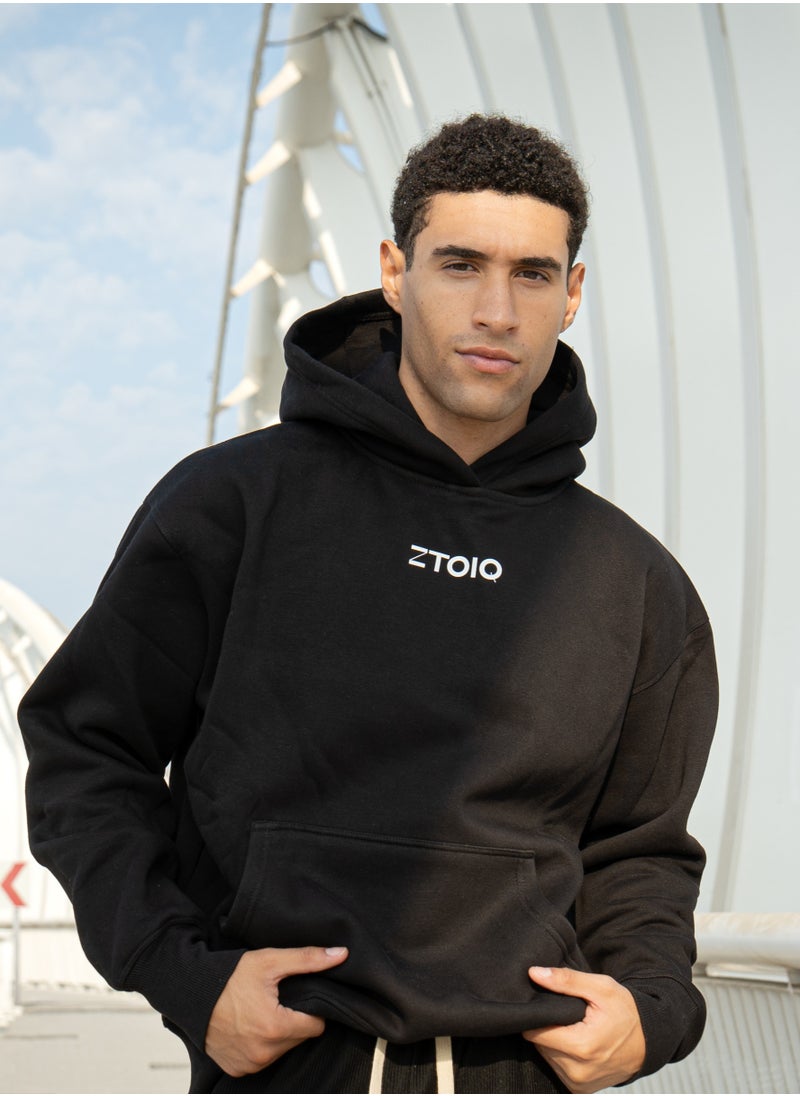 ZTOIQ Oversized Drop Fit Hoodie for Unisex – 100% Cotton Relaxed Fit Fleece Knit, Stylish & Comfortable