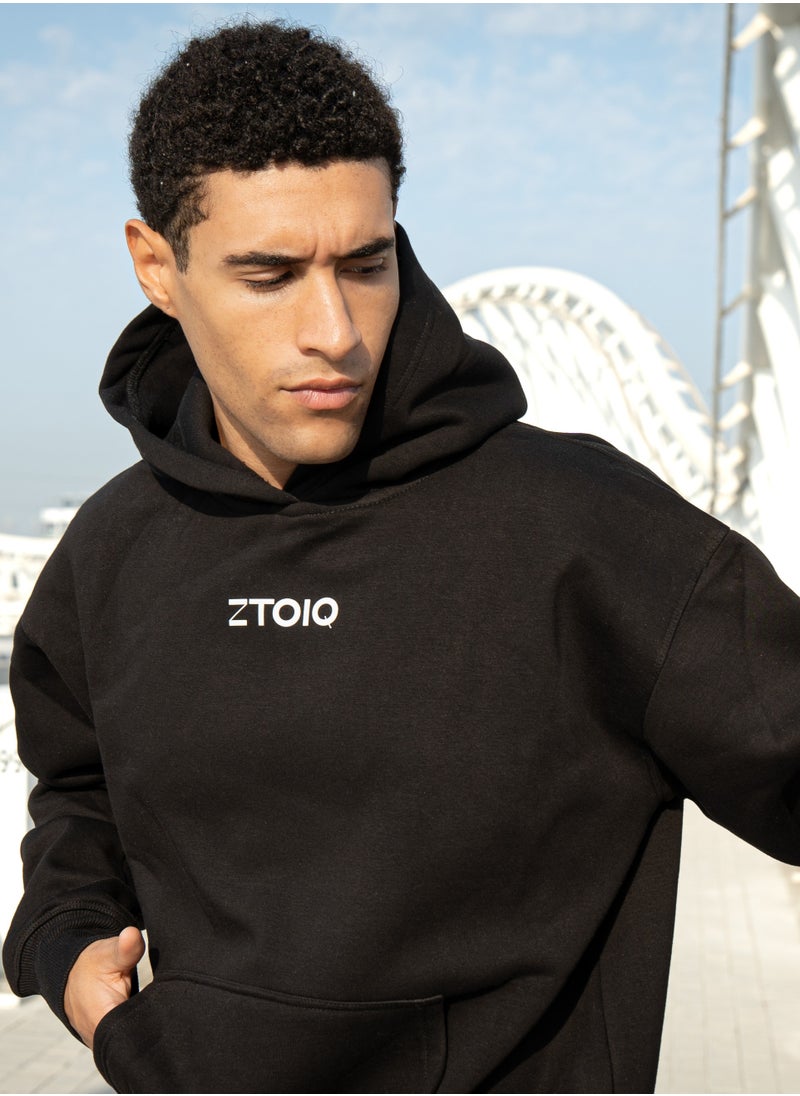 ZTOIQ Oversized Drop Fit Hoodie for Unisex – 100% Cotton Relaxed Fit Fleece Knit, Stylish & Comfortable