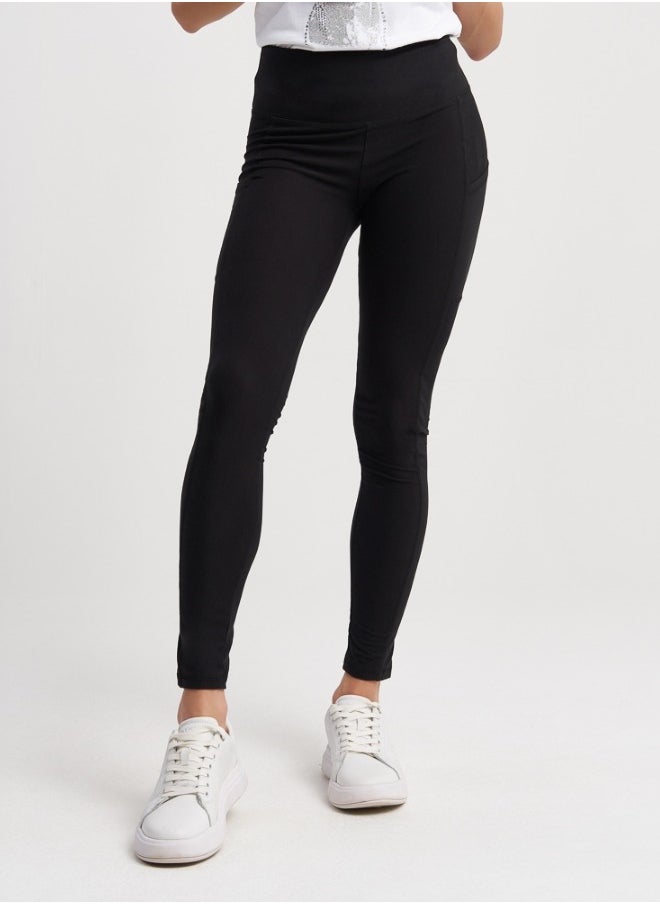 High-Waisted Black Leggings