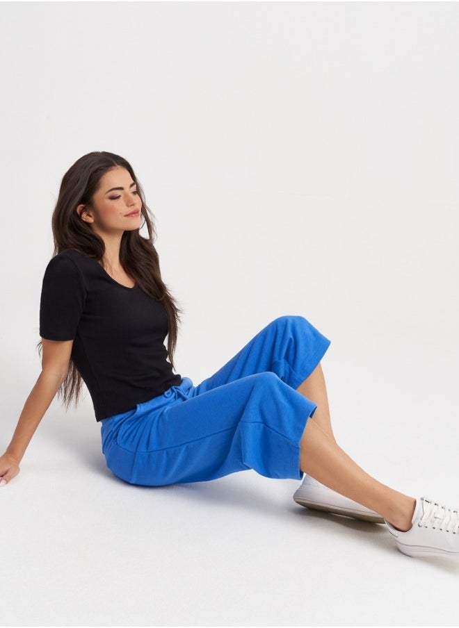 Royal Blue Cropped Pants