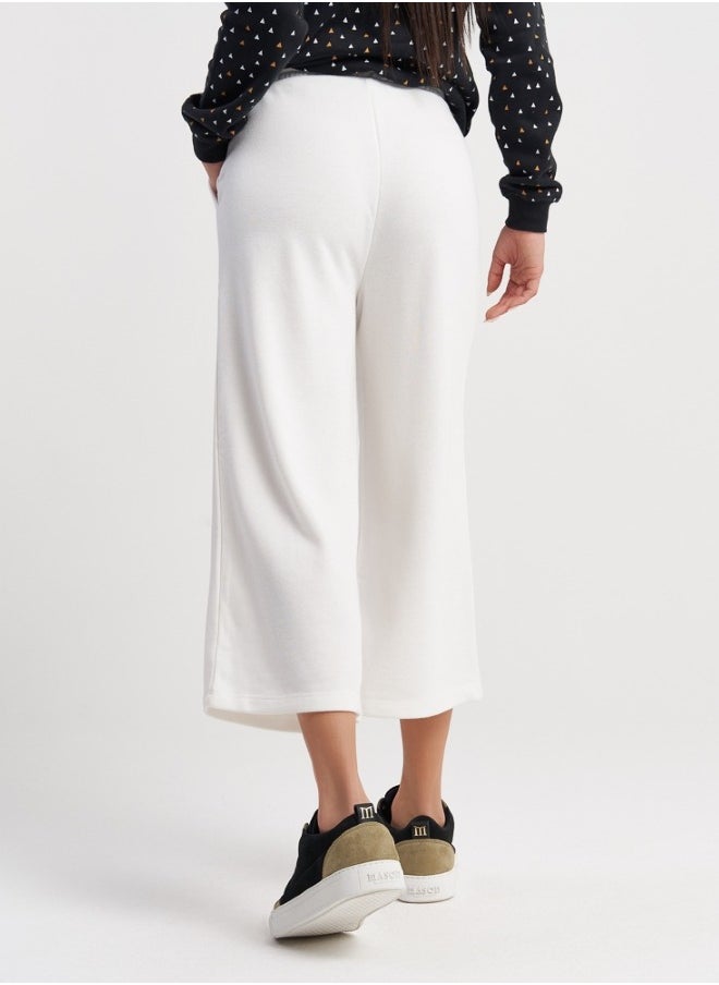 Off-White Wide-Leg Cropped Pants